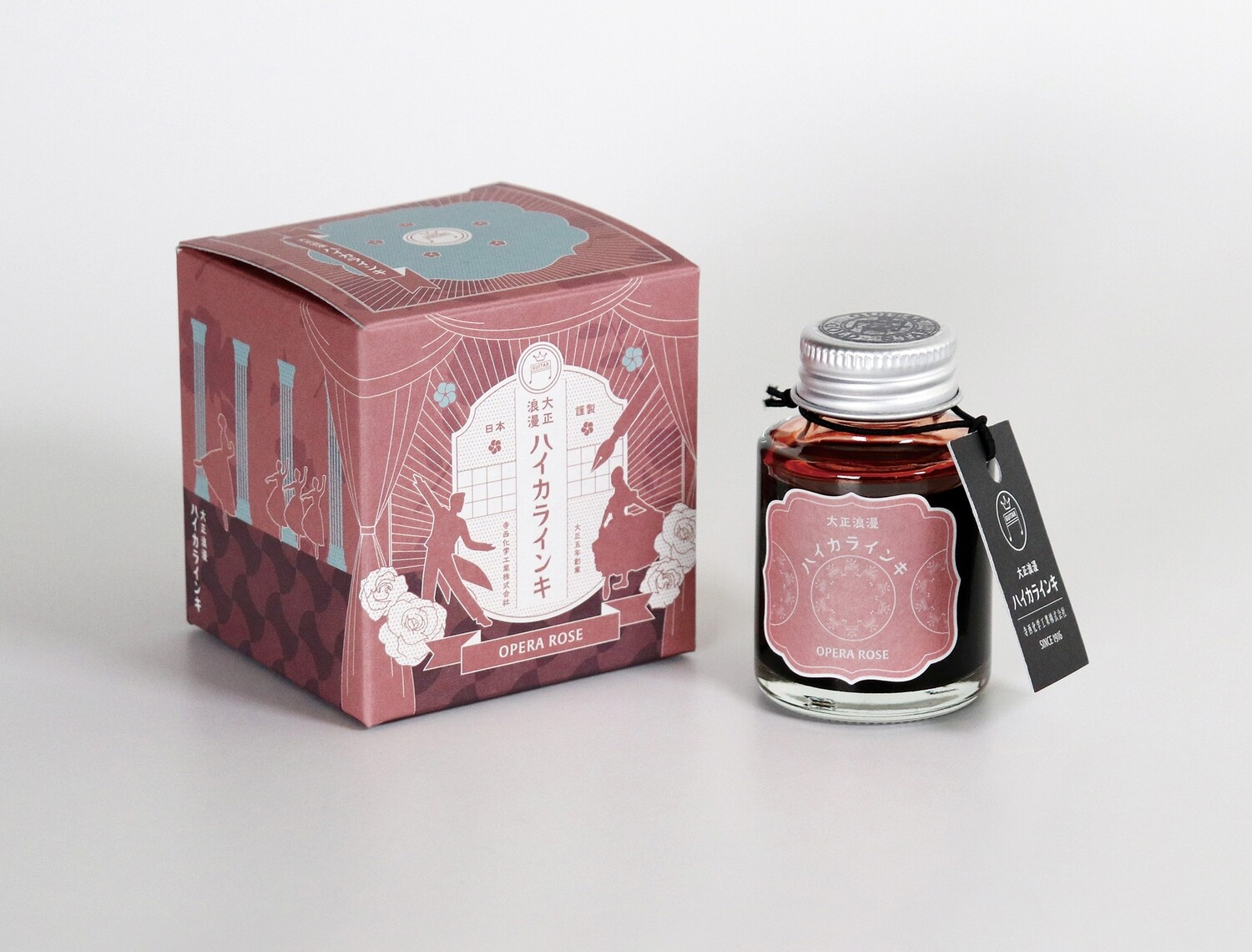 Taccia Fountain Pen Ink Glass bottle Haikara Ink Opera Rose