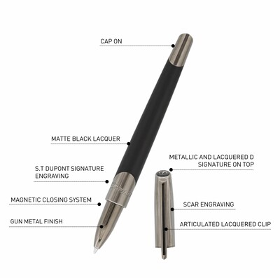 ST DUPONT Defi Millennium Roller ball - Gun Metal and Black