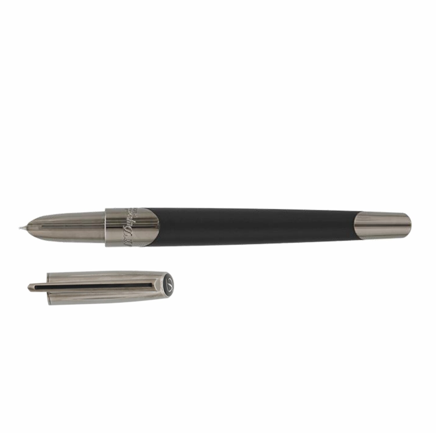 ST DUPONT Defi Millennium Fountain Pen - Gun Metal and Black - Medium Nib