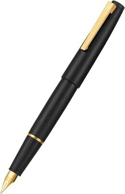 Jinhao 80 Fiber Brushed Fountain Pen, Iridium Fine Nib with Ink Converter and Pen Plastic Case. Gold nib and trimmings.
8 Colours to chose from.