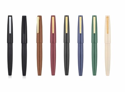 Jinhao 80 - Set of Eight - Ivory, Wine, Black/Silver, Black/Gold, Full Black, Navy, Coffee, Green Fiber Brushed Fountain Pen, Iridium Fine Nib with Ink Converter and Pen Plastic Case. Jinhao 80 - Set of Eight - Ivory, Wine, Black/Silver, Black/Gold, Full Black, Navy, Coffee, Green Fiber Brushed Fountain Pen, Iridium Fine Nib with Ink Converter and Pen Plastic Case.