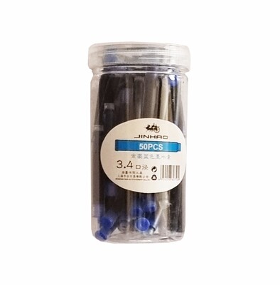 Jinhao 3.4 Ink Blue Cartridges Pack of 50