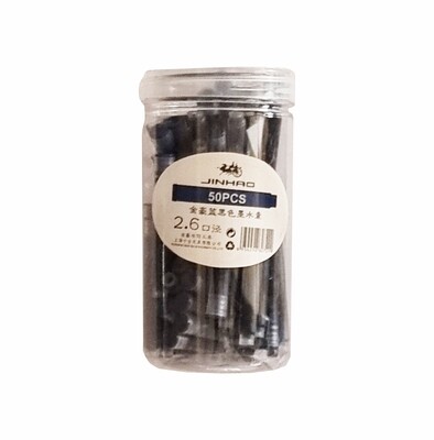 Jinhao 2.6 Ink Dark Blue Cartridges Pack of 50