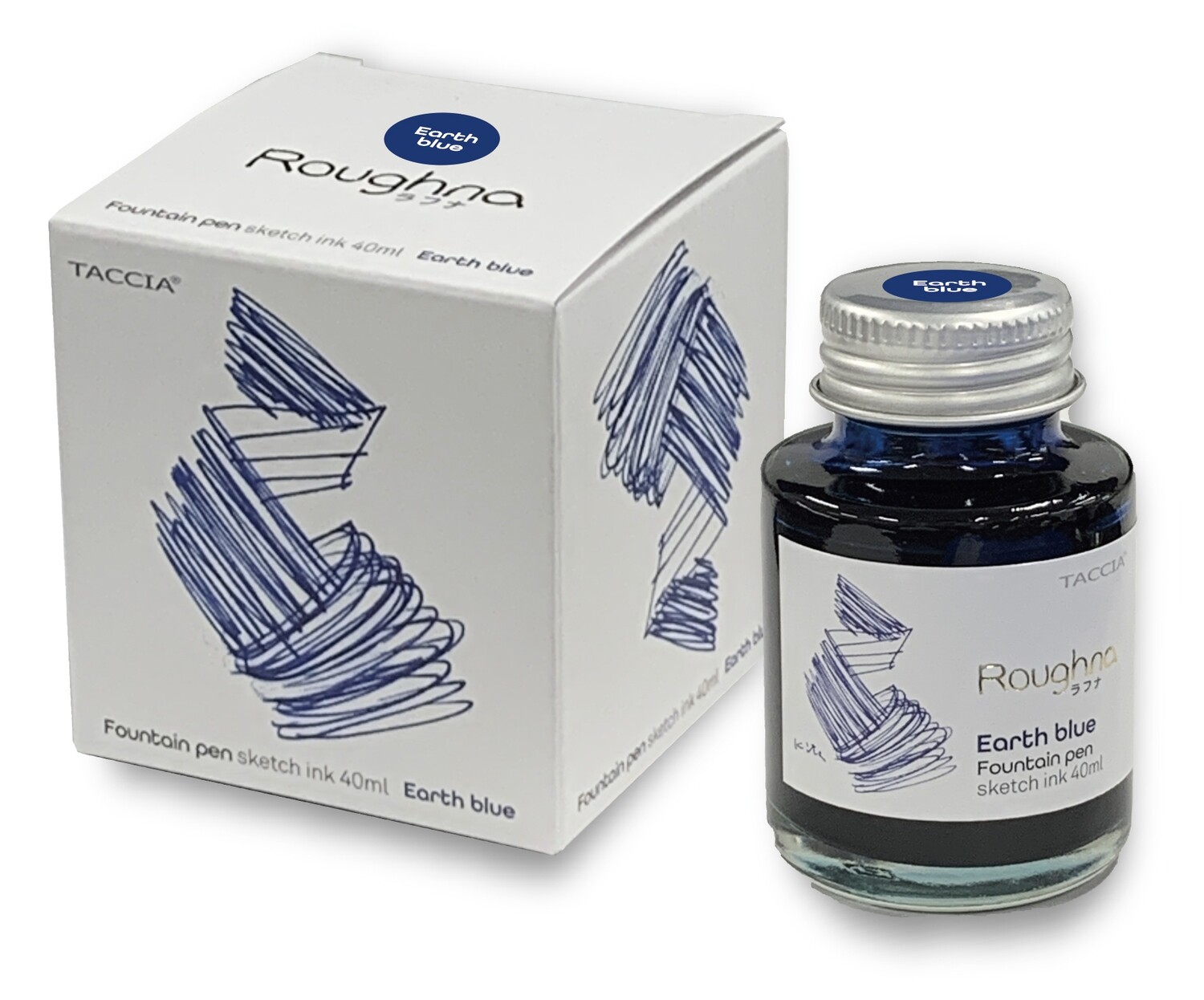 Taccia Fountain Pen Ink Glass bottle Roughna Ink Earth Blue