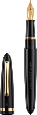 Venetia Fountain Pen, Black, Steel nib Medium