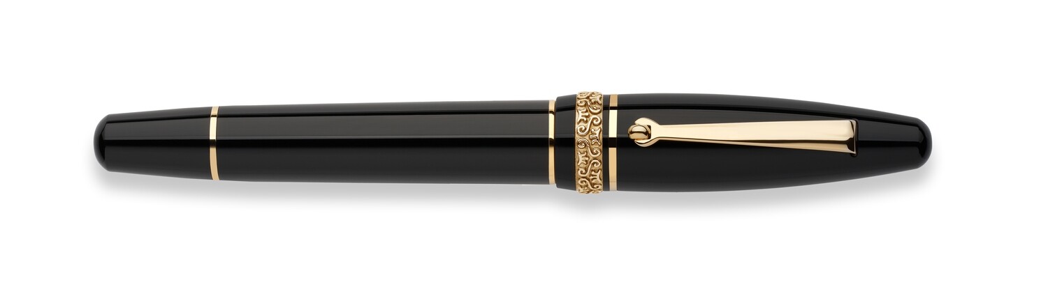 MAIORA Ultra Ogivia  GOLDEN AGE Nero STEEL NIB Medium
GOLD TRIM