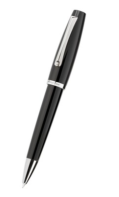 Montegrappa Manager Black and Silver Ball Point Pen with refill