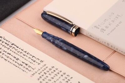 Moonman M200 Fountain Pen, Schmidt Iridium Point German Fine Nib Blue