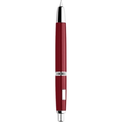 Moonman  A1 Press Fountain Pen, Retractable Extra Fine Nib Metal Wine Red Ink Pen with Box for Writing Set (No Clip Version)