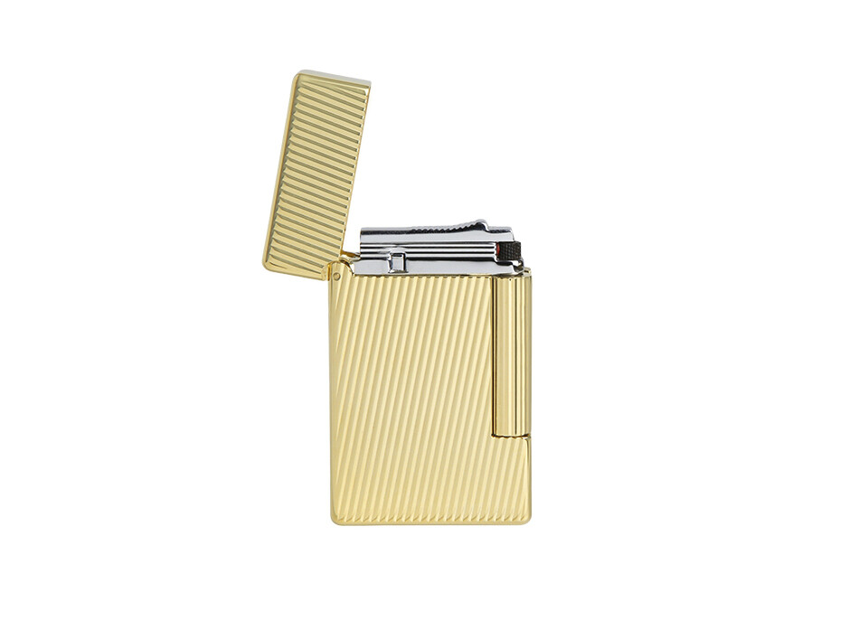 ST DUPONT LI Initial Diagonal Gold Flint Lighter