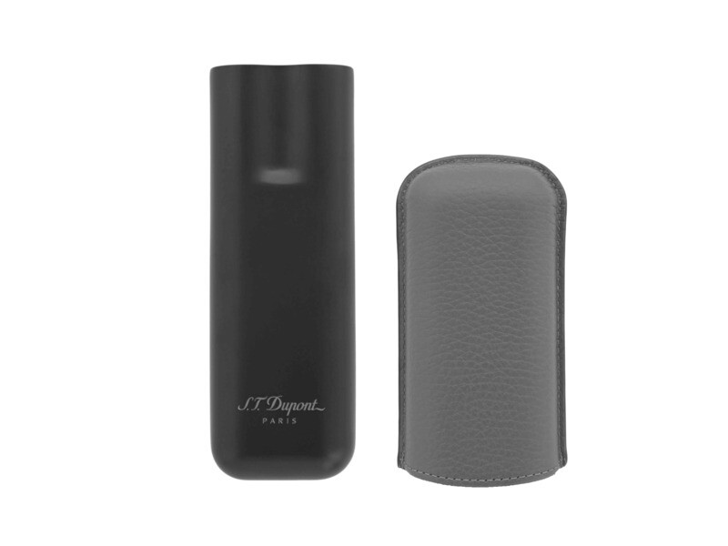 S.T Dupont 2 Cigar Case Graphite Matt Black