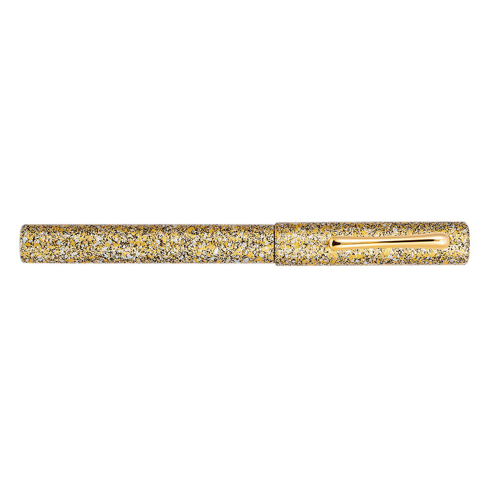 Taccia Granite Stone Fountain Pen Yellow 14 K Gold Extra Fine nib