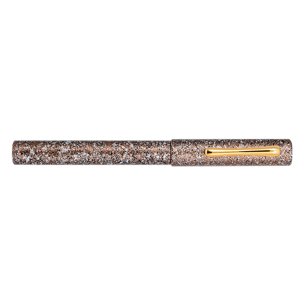Taccia Granite Stone Fountain Pen Brown 14 K Gold Extra Fine nib