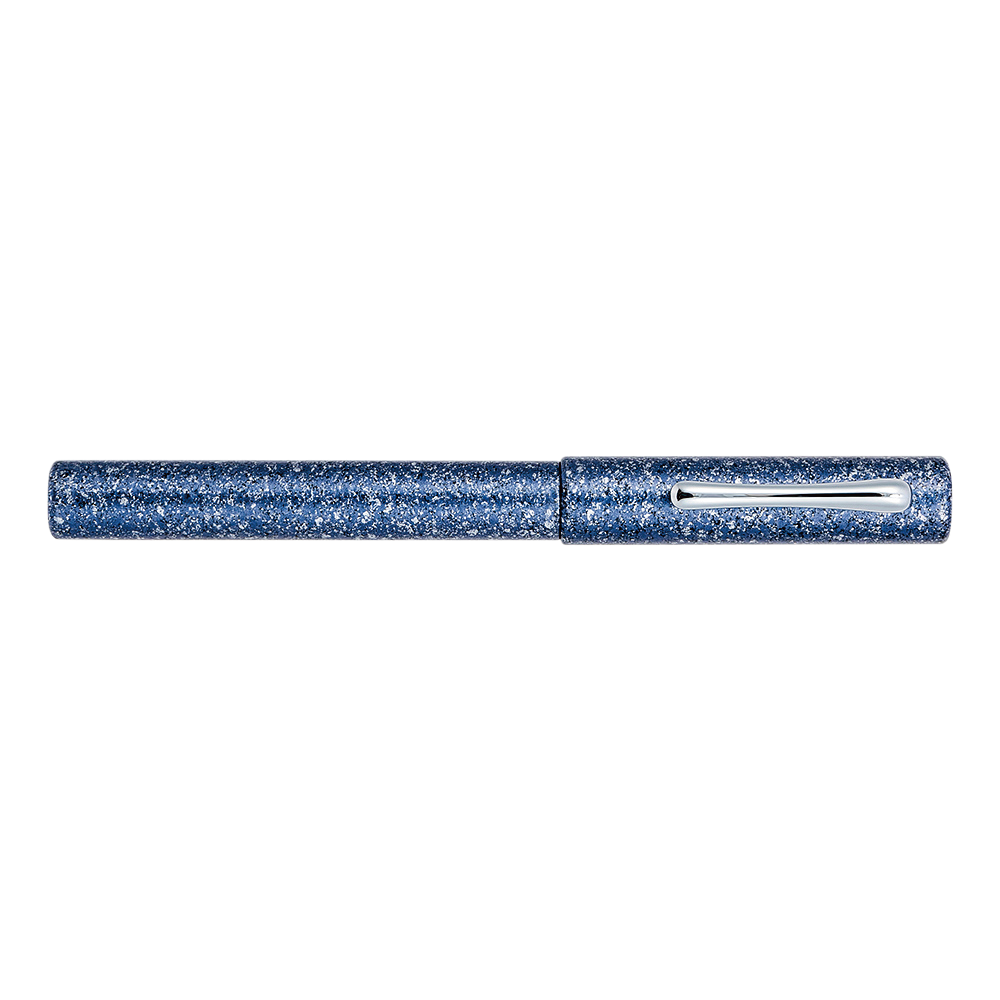 Taccia Granite Stone Fountain Pen Purple 14 K Gold Broad nib