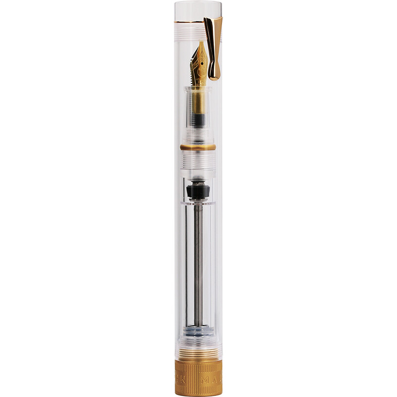 Moonman V1 Vacuum filled  Fountain Pen Fine and Extra Fine Stainless steel nib, Colour: Gold, Nib Size: Extra Fine