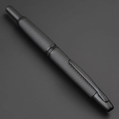 Moonman A1 Press Fountain Pen with Box, Retractable Extra Fine Nib Metal Full Black Ink Pen with Converter and Filling Mechanism
- With Clip 
- Stripe or Reverse Scale