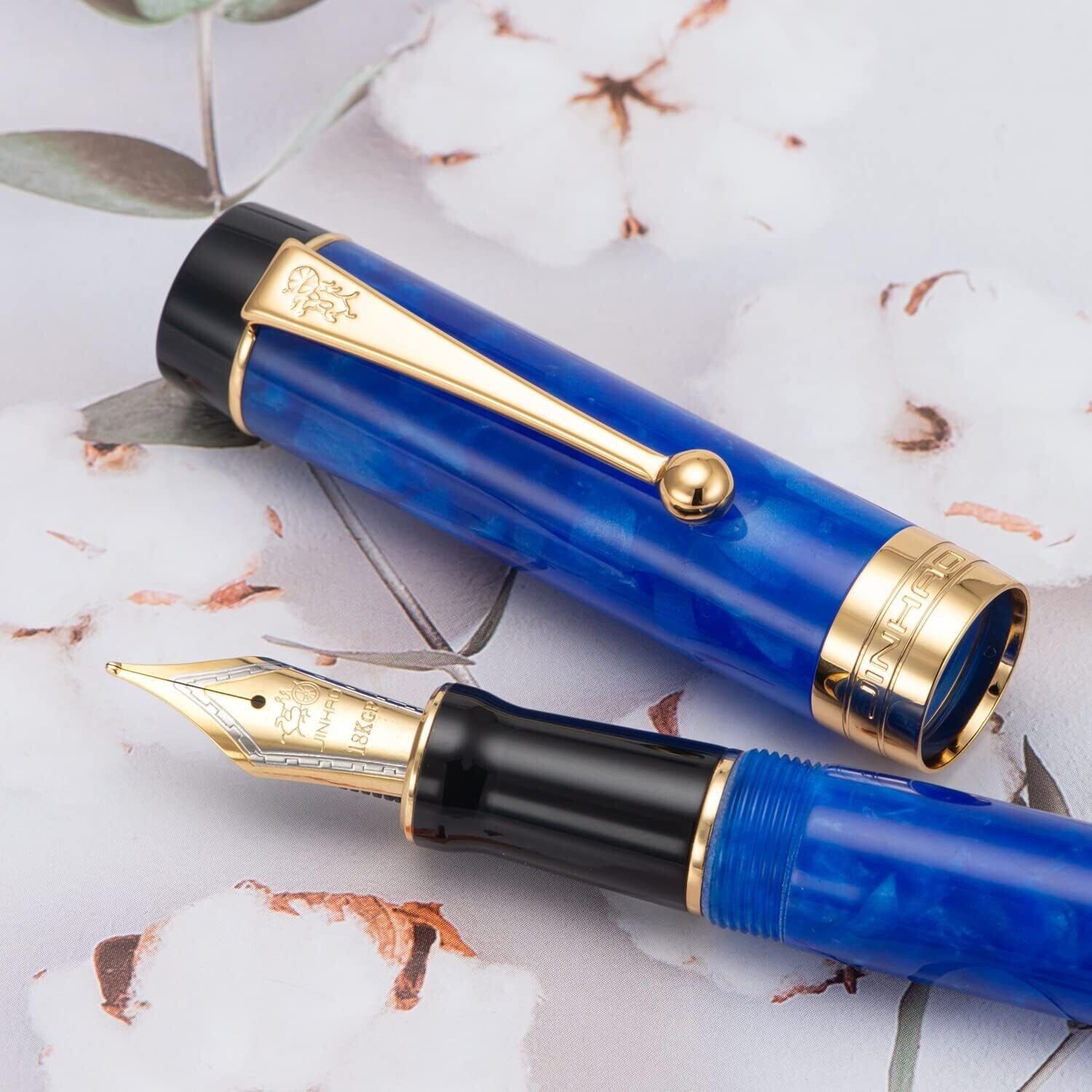 Jinhao Model 100 - Deep Sea Blue - 18 KGP nib, Nib Size: Extra Fine