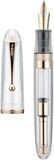 Jinhao 9019  Dadao Series - Transparent Acrylic Fountain Pen, Nib Size # V8 Nib with Gold Trim, Nib Size: Fine