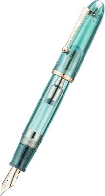 Jinhao 9019  Dadao Series - Transparent Blue Acrylic Fountain Pen, Nib Size # V8 Nib with Gold Trim