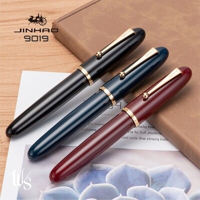 BUY THREE AND SAVE
Jinhao 9019  Dadao Series - Solid Acrylic Fountain Pen, Gold Trim, Stainless Steel # 8 Jinhao Nib - Set of three pens, one of each solid colour