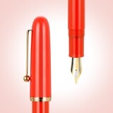 Jinhao 9016  Dadao Series - Orange Acrylic Fountain Pen, Nib Size # V6 Nib with Gold Trim - Fine nib