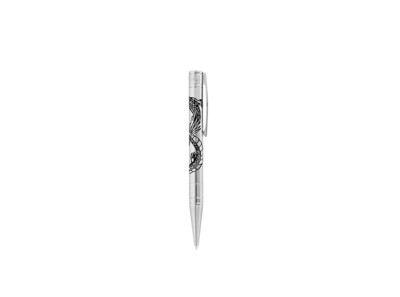 S.T Dupont Ballpoint Pen D-Initial Dragon Chrome - Limited Edition