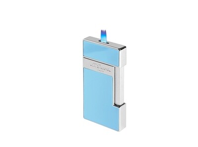ST DUPONT Lighter Slimmy Light Blue Lacquer Chrome