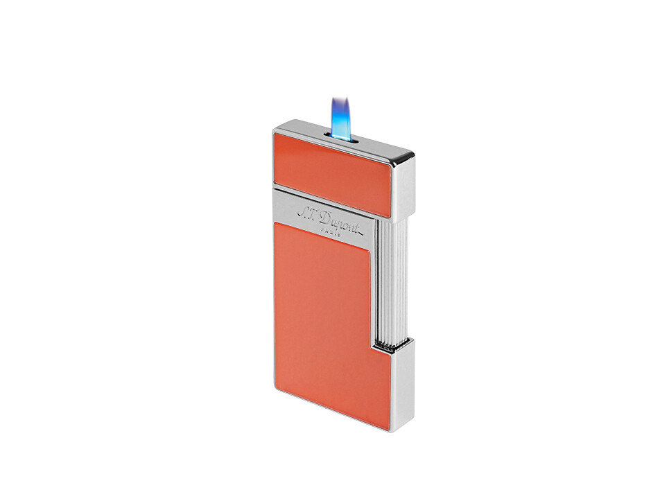 ST DUPONT Lighter Slimmy Coral  Lacquer Chrome