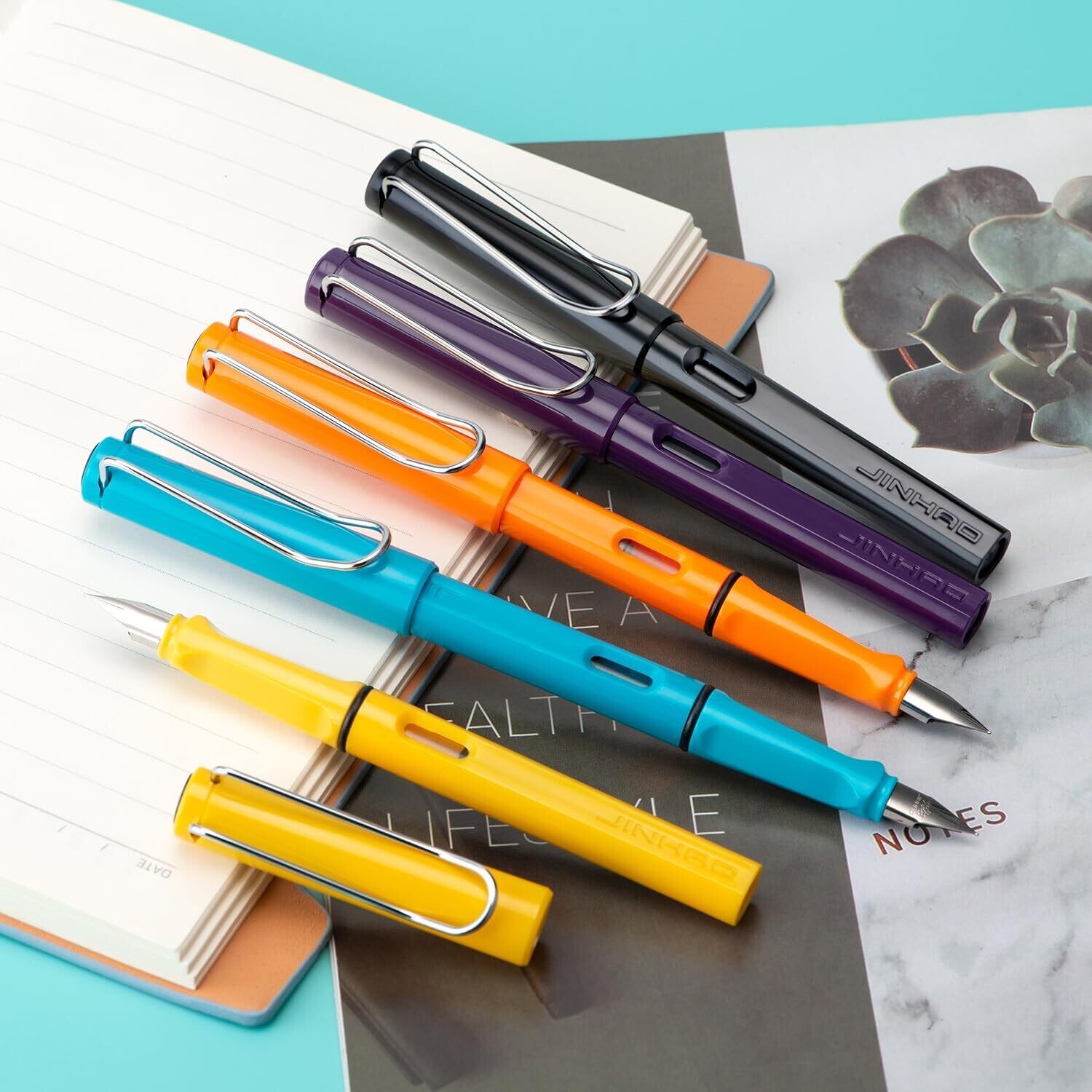 Jinhao Safari Model 619 Fountain Pen, Set of 12