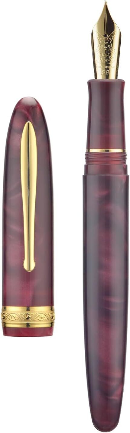 Hongdian Fountain Pen Model N9, Colour: Red, Nib Size: Extra Fine