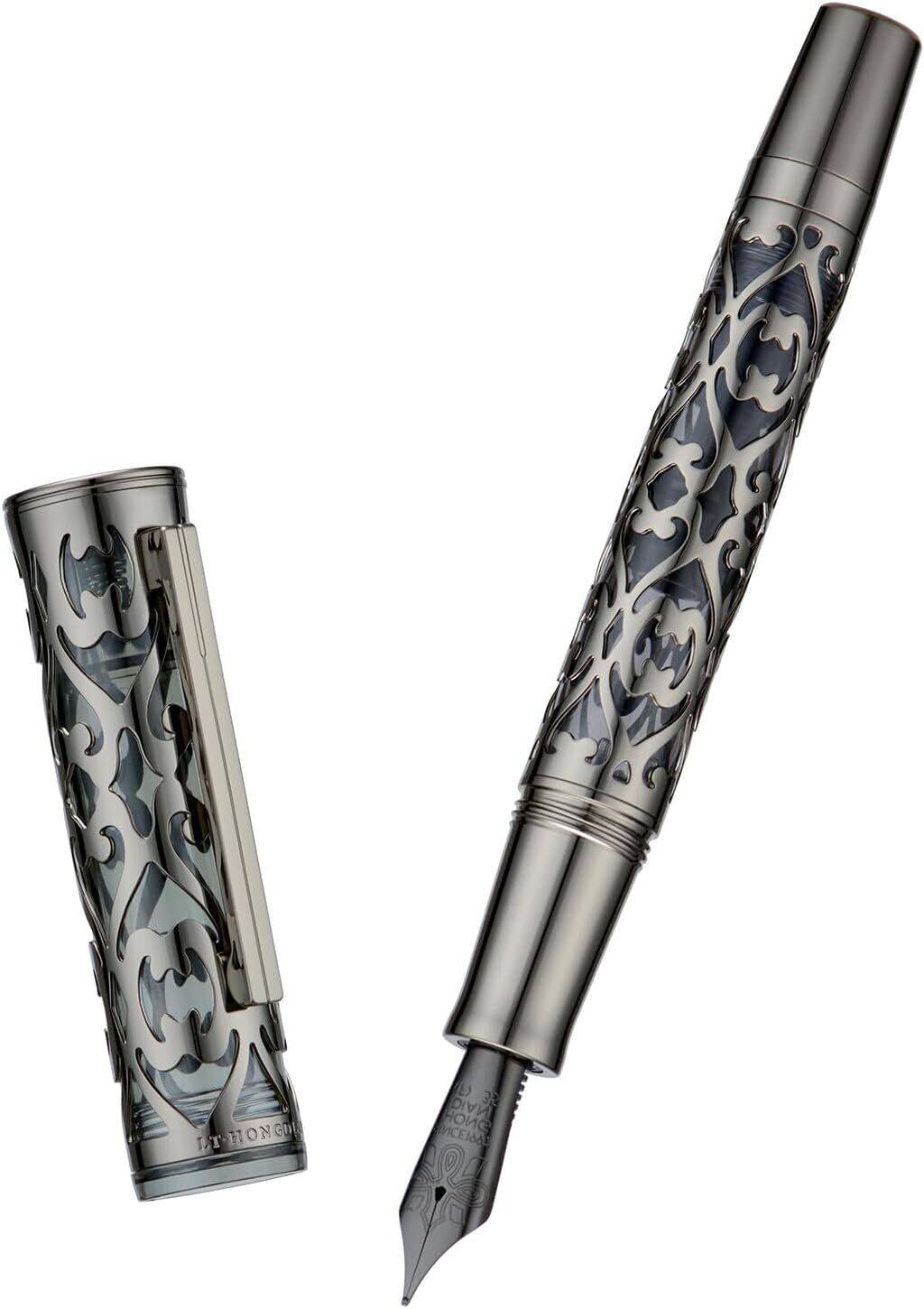 Hongdian Fountain Pen Model D1 Silver, Nib Size: Extra Fine