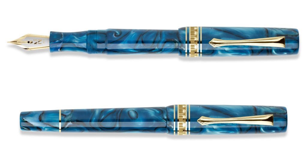 Nettuno N-E 2.0 Fountain Pen Stainless Steel Nib, Colour: Thalassa, Nib Size: Fine, Finish: Gold