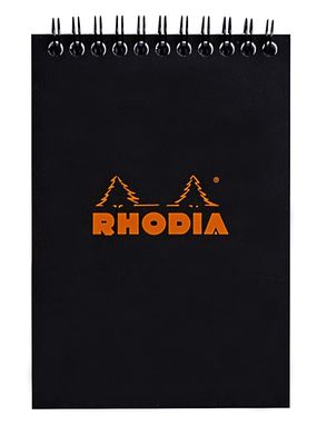 Rhodia Notepad Wirebound 10,5x14,8cm Dot Black
