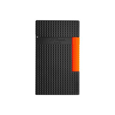 ST DUPONT Le Grand Lighter Double Flame 'Cling' Neon Orange Diamond Head