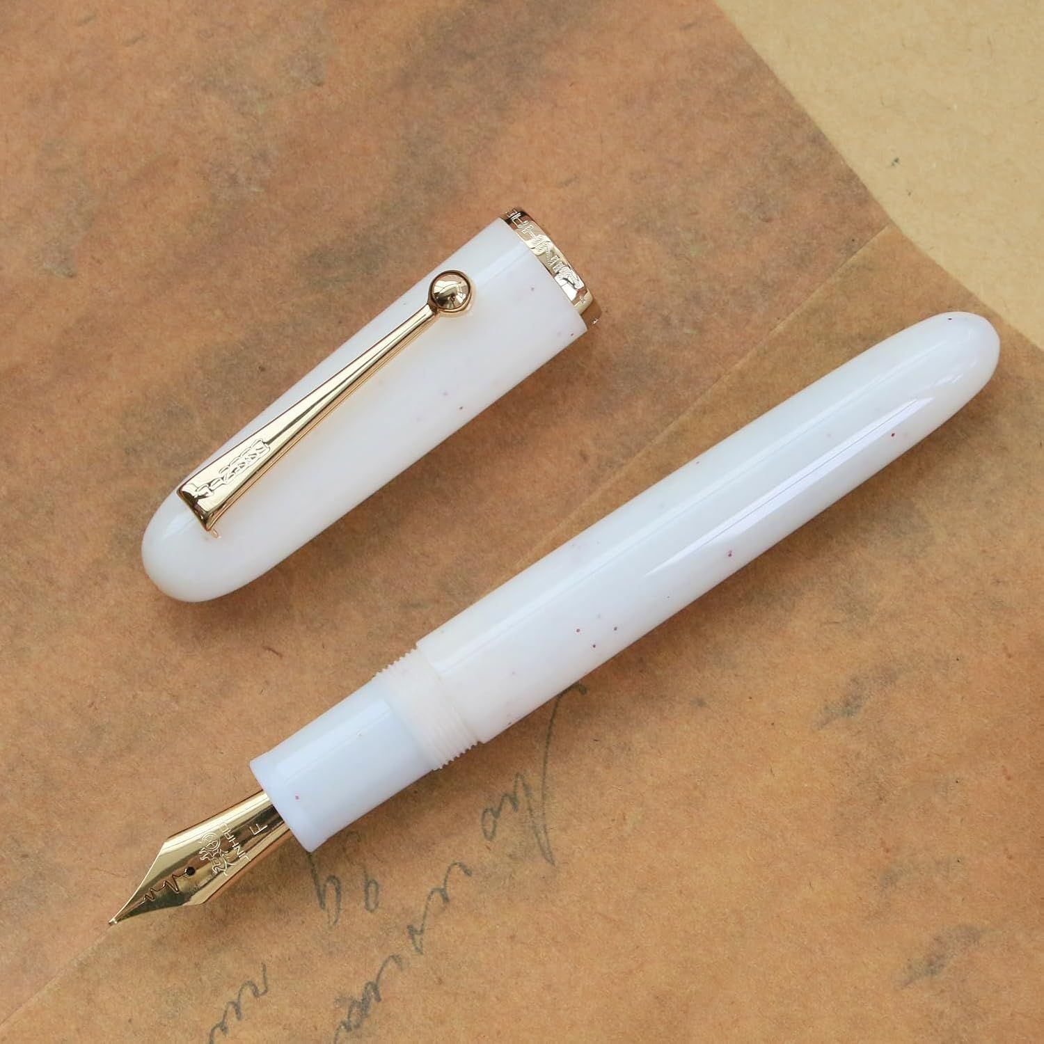 Jinhao 9013 Dadao Series Fountain Pen Heartbeat Stainless Steel Nib - White, Nib Size: Fine