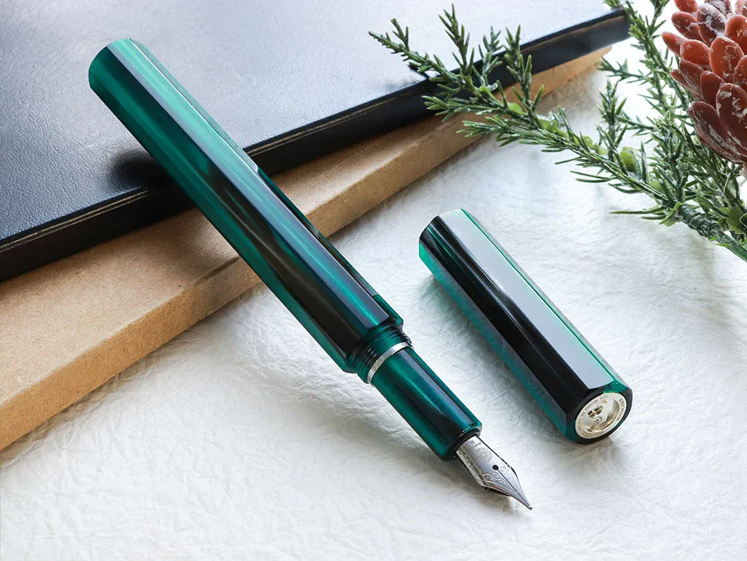 &quot;KALEIDO Queen - Deep Forest Spring (Shinzansui)&quot; Stainless steel nib - Fine - Palladium Finish