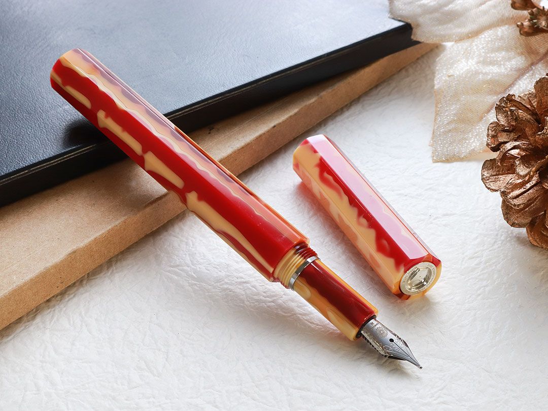 &quot;KALEIDO Queen - Sunset Glow (Yuuyake)&quot; Stainless steel nib - Fine - Palladium Finish