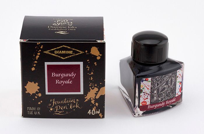 Diamine 150th Anniversary Fountain Pen Ink Bottle - Burgundy Royal 40ml