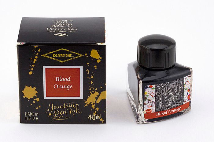 Diamine 150th Anniversary Fountain Pen Ink Bottle - Blood Orange 40ml
