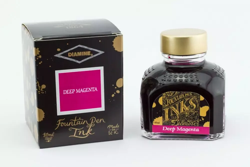Diamine  Fountain Pen Ink Bottle - Deep Magenta 80ml