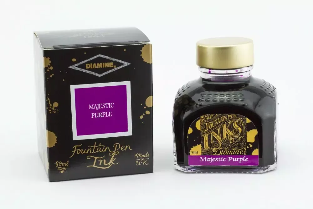 Diamine  Fountain Pen Ink Bottle - Majestic Purple  80ml