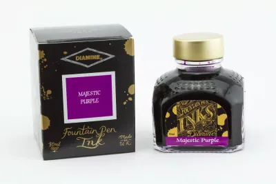 Diamine  Fountain Pen Ink Bottle - Majestic Purple  80ml