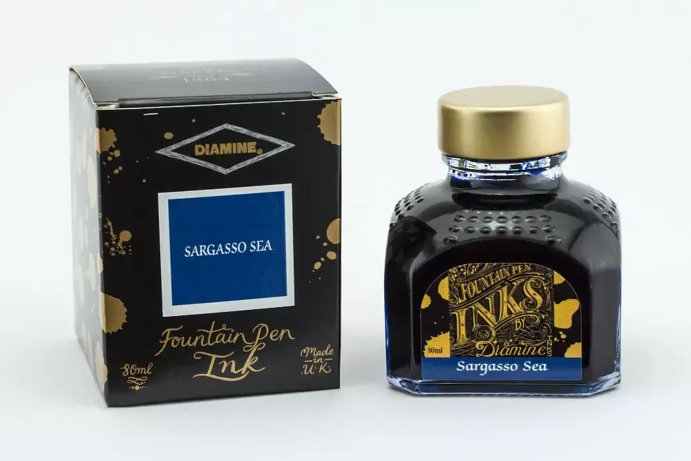 Diamine  Fountain Pen Ink Bottle - Sargasso Sea  80ml