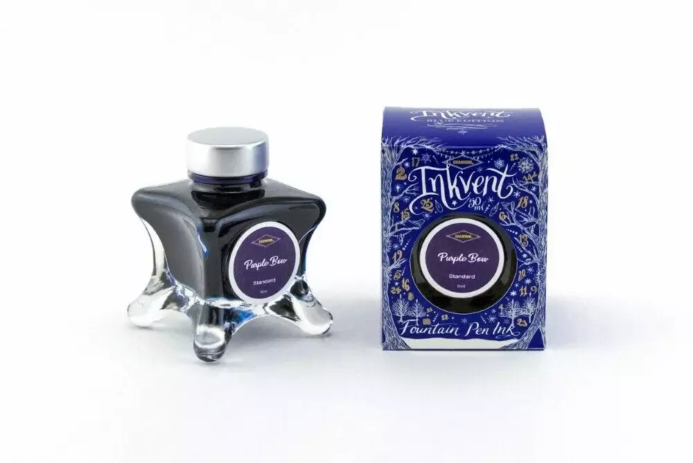 Diamine Inkvent Standard  Fountain Pen Ink Bottle - Purple Bow 50ml