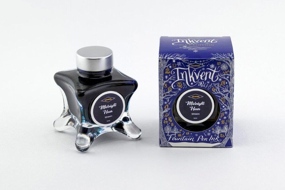 Diamine Inkvent Sheen Fountain Pen Ink Bottle - Midnight Hour 50ml