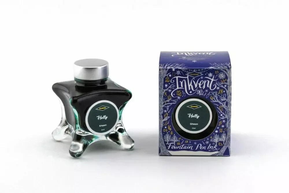 Diamine Inkvent Sheen Fountain Pen Ink Bottle - Holly  50ml