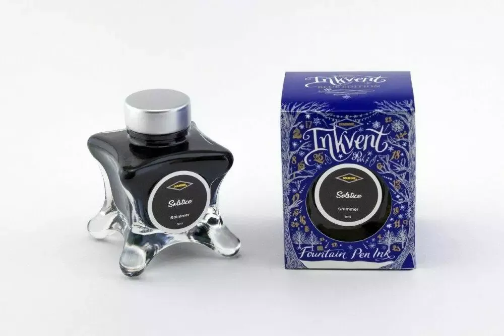 Diamine Inkvent Shimmer Fountain Pen Ink Bottle - Solstice 50ml
