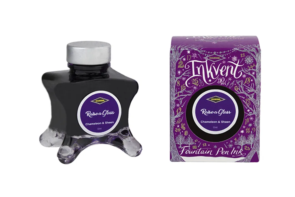 Diamine Inkvent Chamelon Fountain Pen Ink Bottle - Raise a Glass  50ml