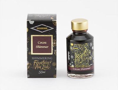 Diamine Shimmertastic   Fountain Pen Ink Bottle - Coco Shimmer 50ml