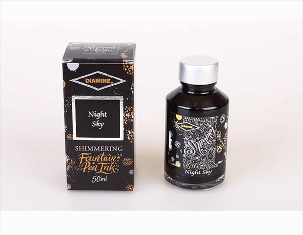 Diamine Shimmertastic   Fountain Pen Ink Bottle - Night Sky 50ml